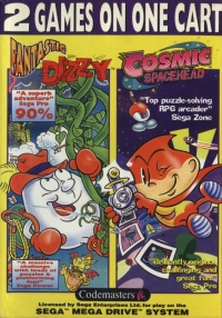 2 Games on One Cart: Fantastic Dizzy and Cosmic Spacehead